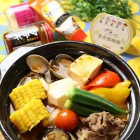 夏野菜のスンドゥブ