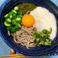 夏の冷製ネバネバそば| 単身赴任のっちさん