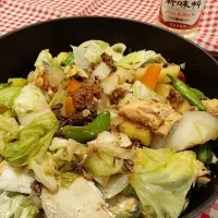野菜たっぷり自家製みそで鮭のちゃんちゃん焼き|めめさん