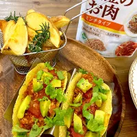 大豆のお肉でタコス🌮| あおあおさん