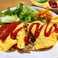 大豆ミートと夏野菜のオムレツ|ごはんきろくさん