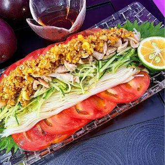 Snapdishの人気料理写真:棒棒鶏そうめん𓂃܀𑁍