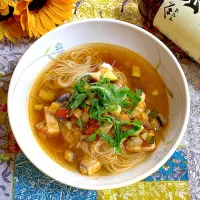 メカジキのトマト煮のせ素麺🍅|ringonamaさん