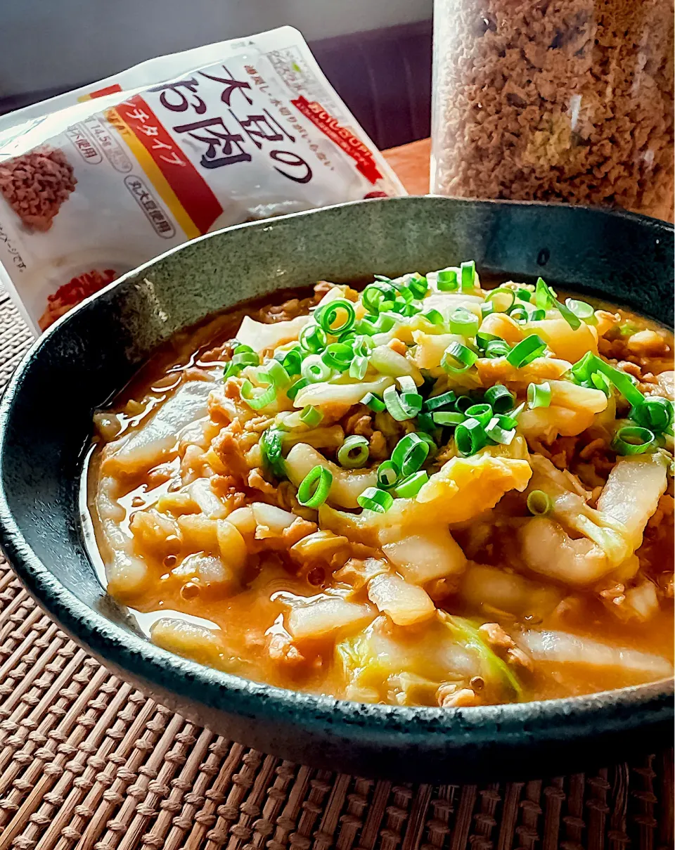 保存バックで作る無水麻婆白菜🍲💭|にゃんぺこさん