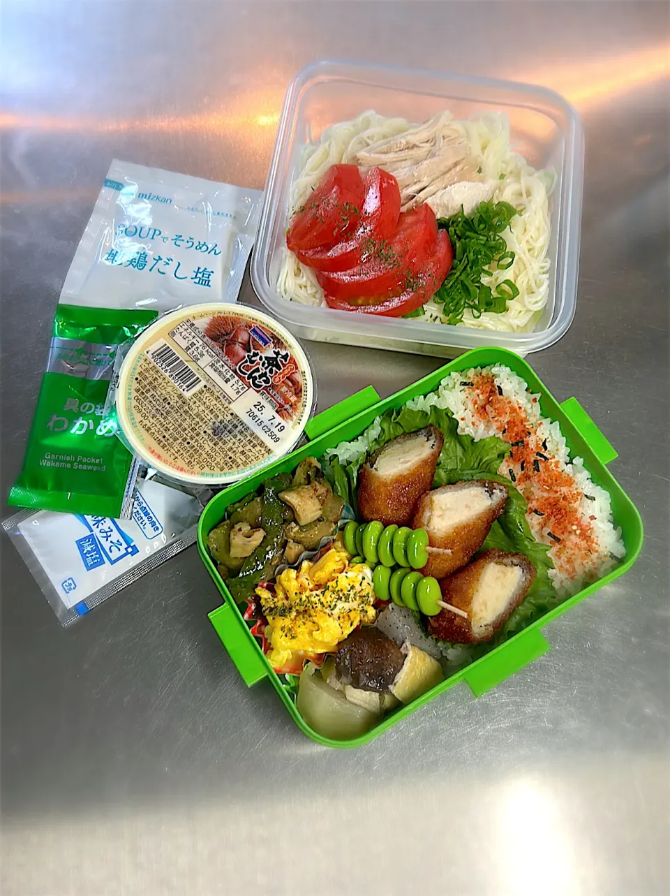 R7. 7/17㈭   ·͜·♡SOUPで素麺&甘辛チキン弁当👨🏻‍🍳|hamakoさん