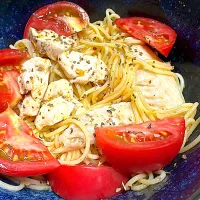 手羽先と鶏ササミ・トマトののペペロンチーノ|あべたかひろさん