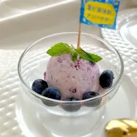 新味料でブルーベリーヨーグルトアイス