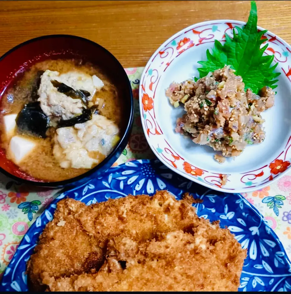 🐟鯵づくし〜鯵フライ・なめろう・つみれ汁|おさむさん