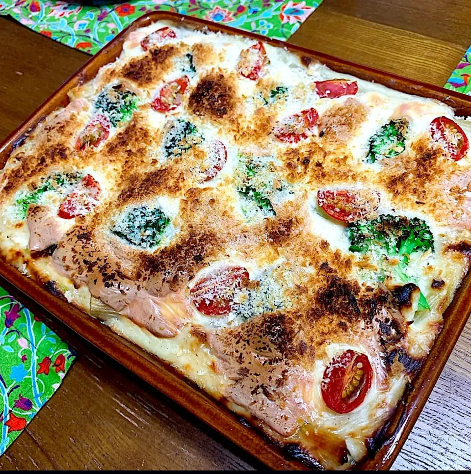 冷蔵庫整理のグラタン〜ボリュームたっぷりパーティサイズ|おさむさん