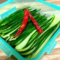 夏の定番　スライスきゅうりのうま!つゆ‼︎漬け