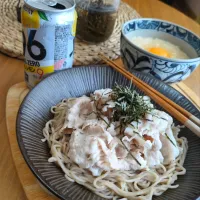 豚しゃぶとろろつけ蕎麦|まりおさん