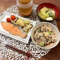 7/17  鮭、ひじき梅ごはん|らぶちあんさん