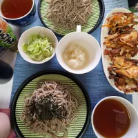 手作りかきあげとざるそばのおひるごはん。| sora🍀さん