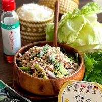 『世界の食卓探検隊』ラープムー🇱🇦豚ひき肉のスパイシーサラダ