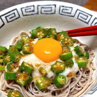 おくらとろろ冷やし蕎麦|kaaaaaさん