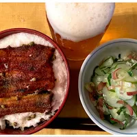 土用の丑の日まで待てない😅うなとろ丼👀|ワイントンさん
