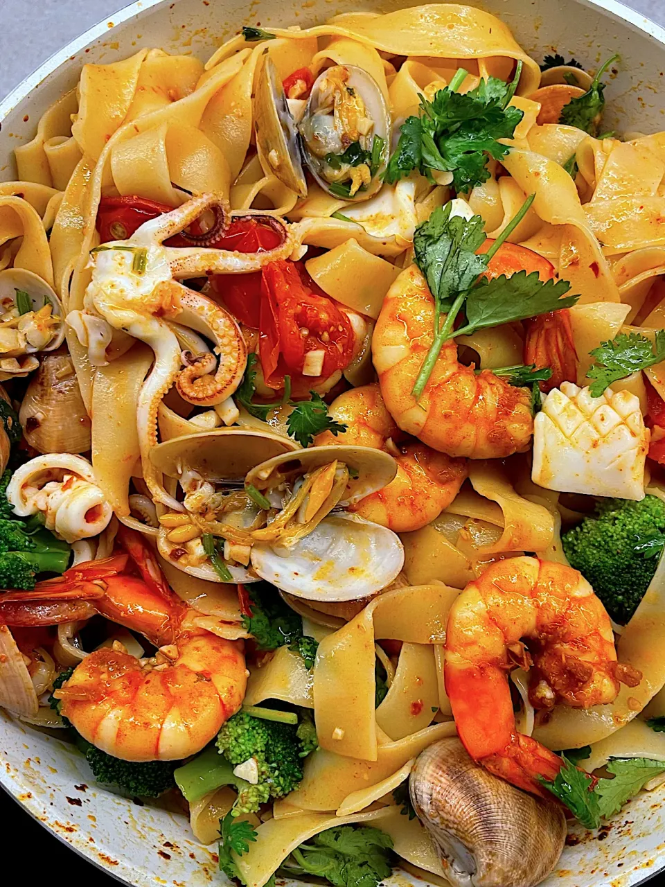 Seafood pappardelle|12Dragonさん