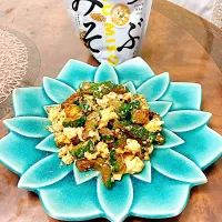 ゴーヤの味噌マヨ卵炒め|ショコラさん