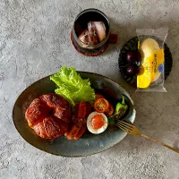 生クロワッサンベーグル朝ごはん|mihooobuuさん