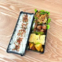 焼きそば＆ナスの豚肉巻き弁当🍱| nonoさん