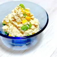 いっちゃんさんの料理 大豆ミートとコーン🌽の白和え風✨