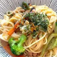 食後血糖値の上がりにくい😊納豆ペペロンチーノ野菜増し😁💕✨| てるみさん