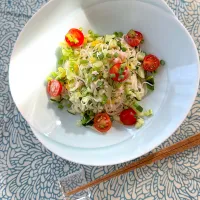 胡瓜とザーサイさっぱり中華和え素麺