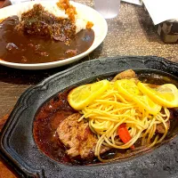 名物！レモンステーキ＋カレーセット|かぬさん
