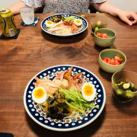 五目素麺、トマトのマリネ、もずく酢|タロッカ主夫見習いさん