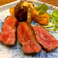 7月18日・［和食のコース🥢］・⑪なかむら牛サーロイン（佐賀牛）😋✨（めっちゃ柔らかくて美味しい❣️でもおじさんにはちょっと脂がキツい🙄💦笑）