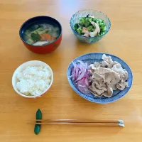 豚しゃぶと海老の酢の物| ちゃみこさん