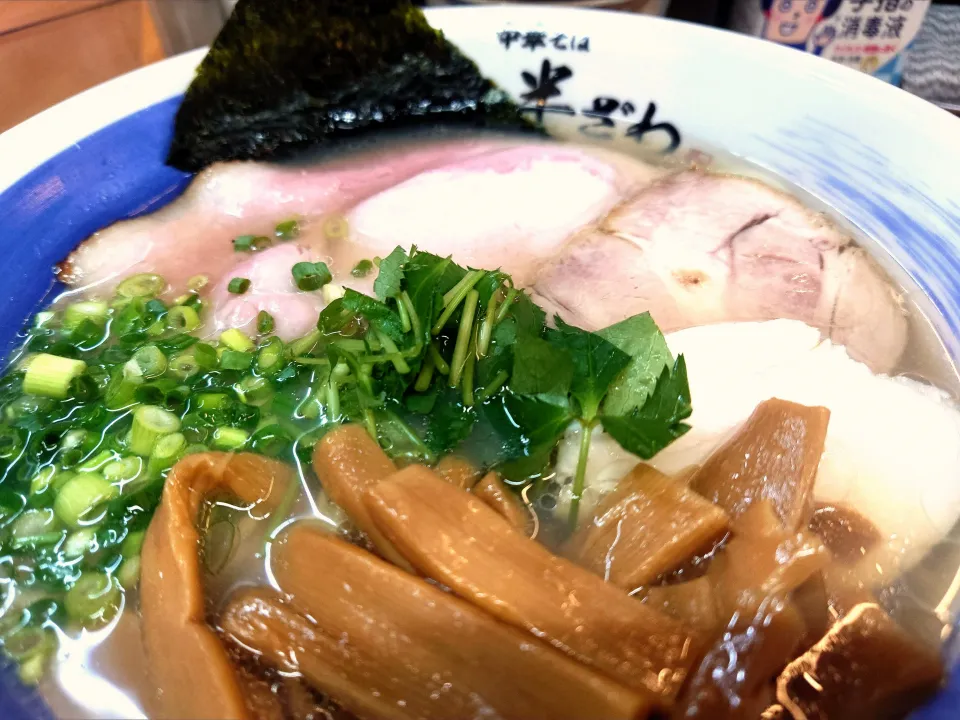 【食べログ TOP 5000】 
中華そば 半ざわ 
あさり出汁ラーメン塩 (1,300円) 
＋メンマ (がんこ/覆麺智/花木共通のメンバーカード提示で無料) 
＠西巣鴨2分
(JR板橋駅から徒歩14分) 
25192
〈醤98塩29噌󠄀15タ7昆9出9F11
冷13混1〉|大脇さん