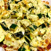 Baked Zucchini Encrusted Cajun Chicken and Rice|gonbenさん