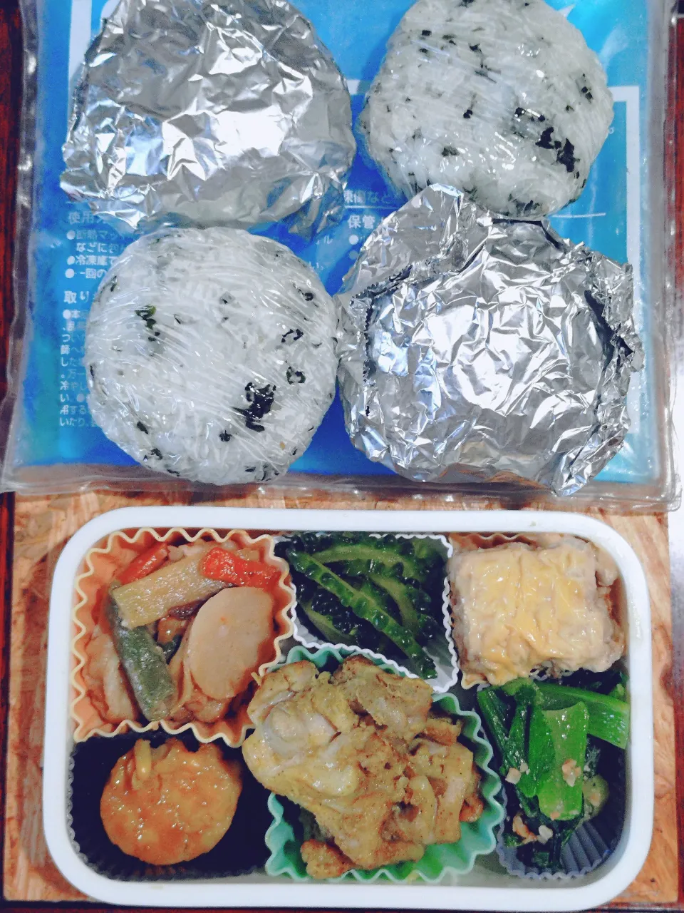 中学生運動部弁当（おにぎりご飯110g×4、豆乳２本）|rinchusさん