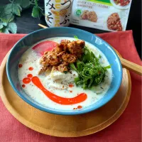豆腐noピリ辛☆豆乳坦々スープ