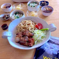 豚スペアリブの煮込みでパスタプレート♡|さくたえさん