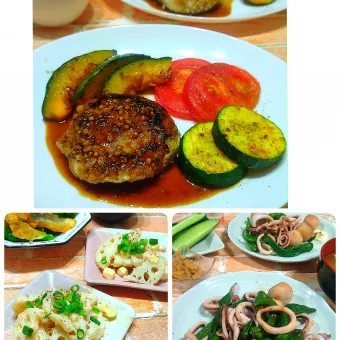 Snapdishの人気料理写真:おかちさんのハンバーグ粒マスソース
