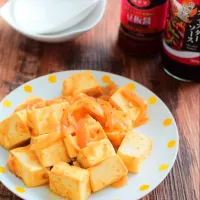 豆腐のオイスターソース味噌炒め