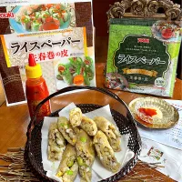 ライスペーパー　合挽肉＊絹豆腐＊ゆで卵＊枝豆＊シラチャーマヨソース|henryさん
