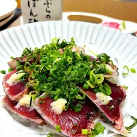 新玉かつおタタキ。|ちはるさん