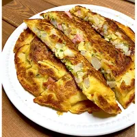 長芋とベーコンのチーズチヂミ🧀🥓|さくらさん