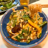 ピーマン🫑と茄子🍆の麻婆ビーフン|Takeshi  Nagakiさん