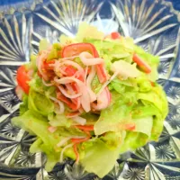 ぎんさんの料理 カニカマレタスサラダ