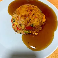 蟹🦀（ニセモノ）あんかけ炒飯|KimaLABOさん