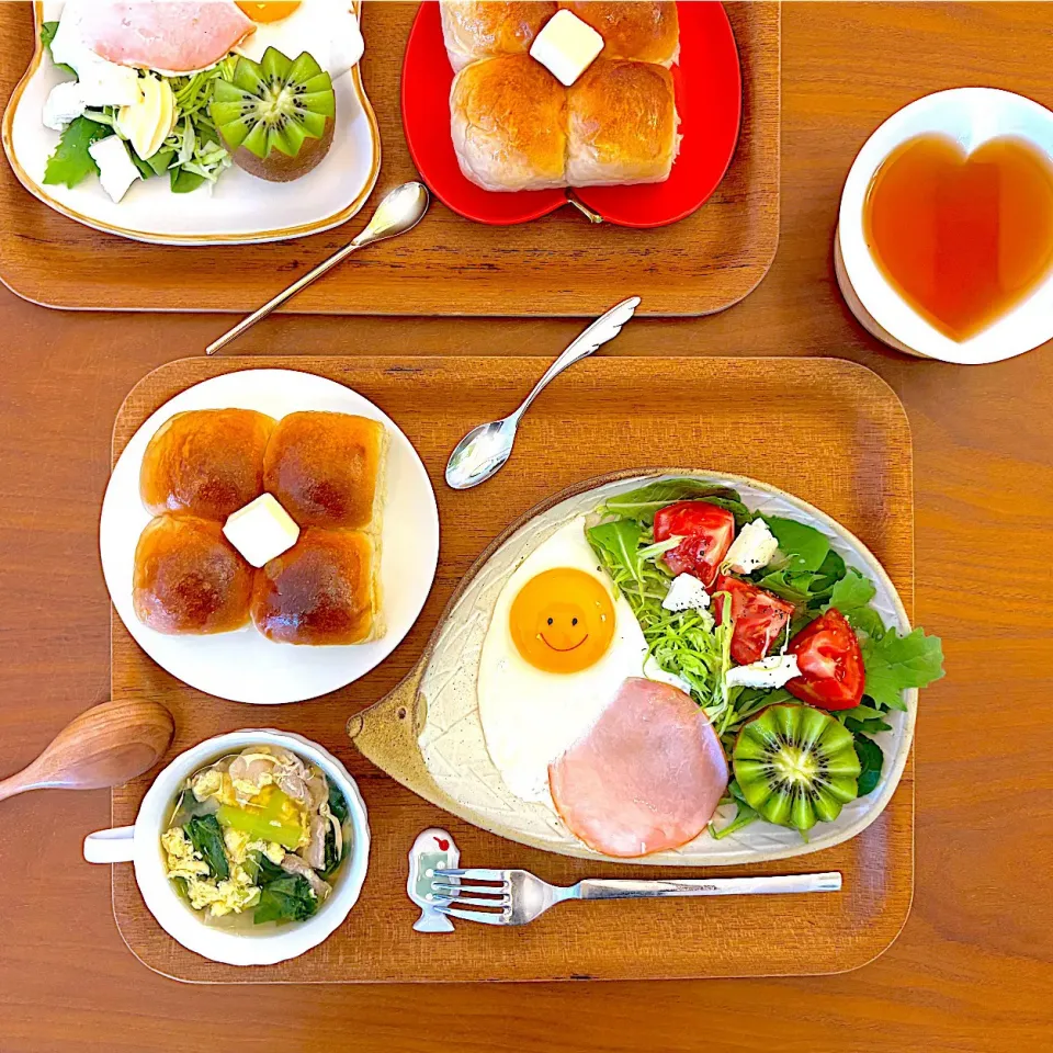 ミルクちぎりパンが主役のおうちモーニング|すずさん