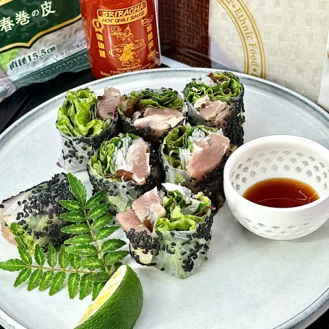 「ユウキ　ライスペーパー」を使ってみたSnapdishの料理・レシピ写真:鰹の生春巻き