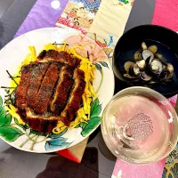 ひつまぶし風鰻丼としじみ汁| プクママさん