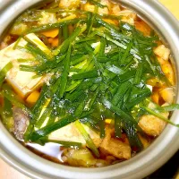 阿部かなこさんのレシピをアレンジ！玉ねぎ麹で無添加のもつ鍋風🍲|1614さん