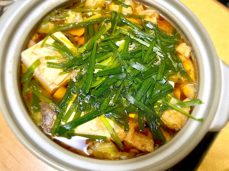 阿部かなこさんのレシピをアレンジ！玉ねぎ麹で無添加のもつ鍋風🍲|1614さん