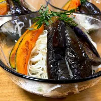 ＊薬味たっぷり🌿茄子のたたき素麺🍆＊